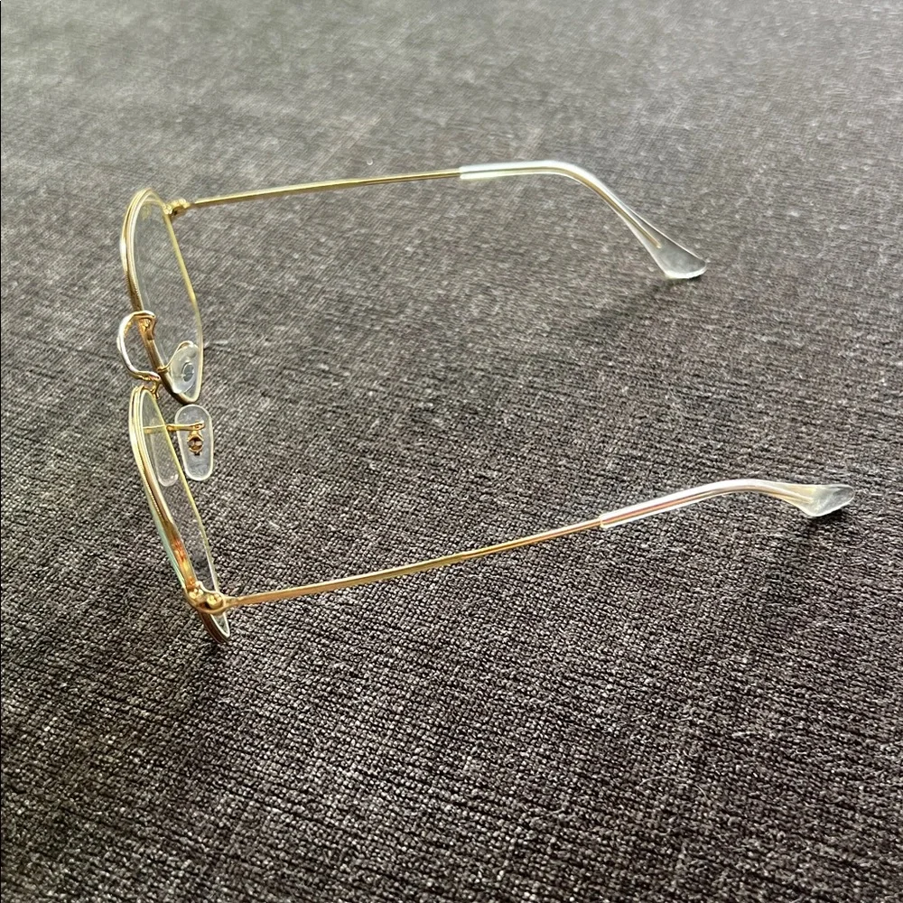 Ray Ban Gold Frame Glasses with Blue Light Lenses - Picture 3 of 5
